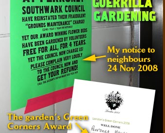 The garden's Green Corners Award