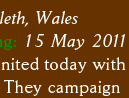 Wales 15 May 2011